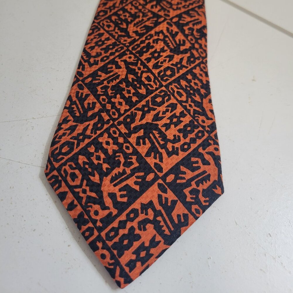 Vintage Claude Montana Graphic Silk Tie